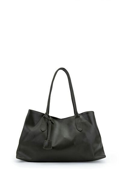 minebag Faux Leather Magnet Closure Women's Handbag Diaz Khaki