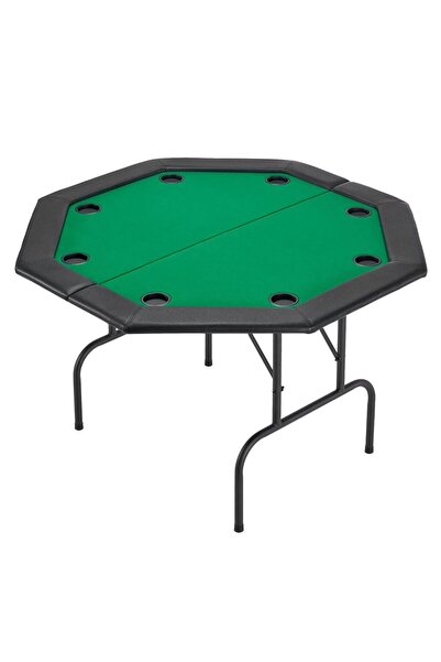 OMS Masa de poker pliabila, Hexagon, 8 jucatori, sine captusite, suporturi pe...