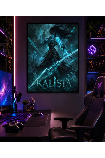 Miutic Print Studio Tablou Gaming League of Legends – Kalista, Spiritul Răzbu...