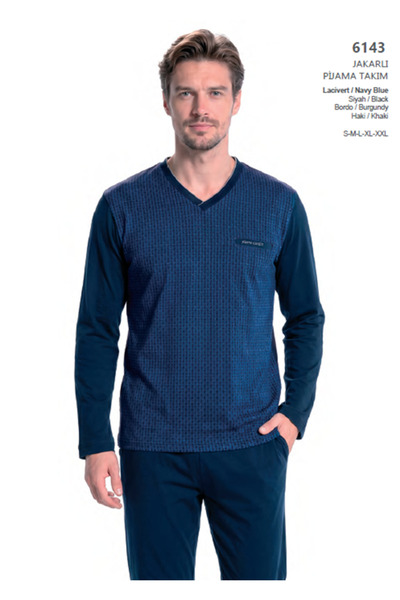 Pierre Cardin Men's Cotton Jacquard Pajama Set