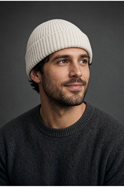 Mollycrush Unisex Winter Knitwear White Beanie |   Plain Basic Knitted Beanie...