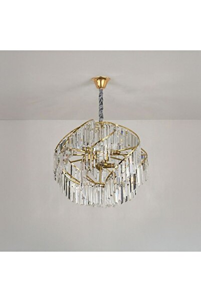 Danube Home Deema Crystal Chandelier Crystal And Metal Gold 60 cm, For Lounge...