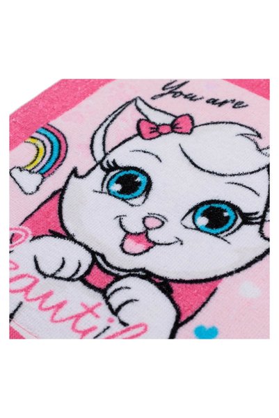 OEM Prosopel copii din bumbac, roz, model eroi, 30x30cm – moale, absorbant și practic pentru grădiniță