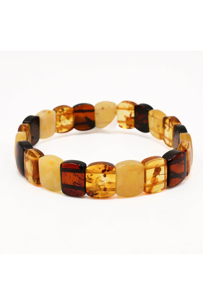 Generic Brand Mackintosh Amber Bracelet – Multicolor Square Beads 7.5g
