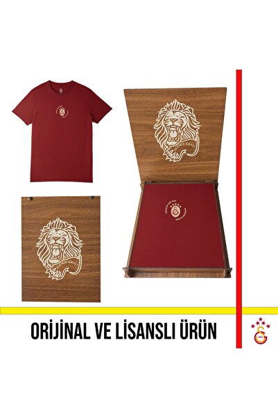 Galatasaray Licensed Truths History Writer 5 Star Burgundy T-Shirt 26 Champio...