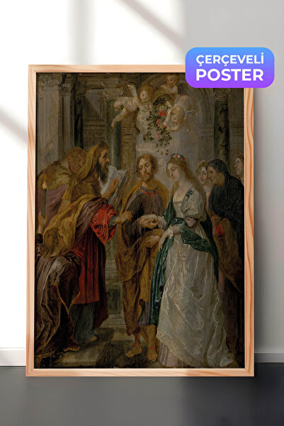 Zestia Pictură murală clasică barocă înrămată în lemn, de Peter Paul Rubens, ...