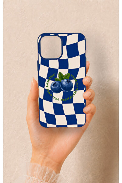 Vip Case حافظة سيليكون بنمط التوت الأزرق متوافقة مع هاتف iPhone 12 Pro Max