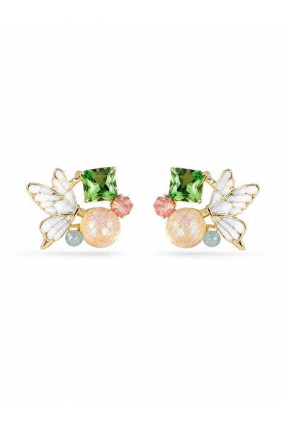 serelya Butterfly Model Green Zircon Stone Women's Earrings