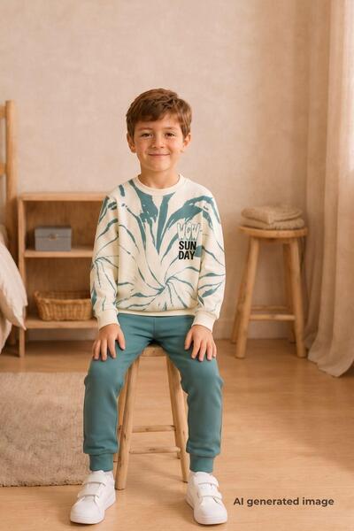 Pina Kids Σετ αθλητικών φορμών για αγόρια με σχέδιο μπατίκ, σχολικό και καθημ...