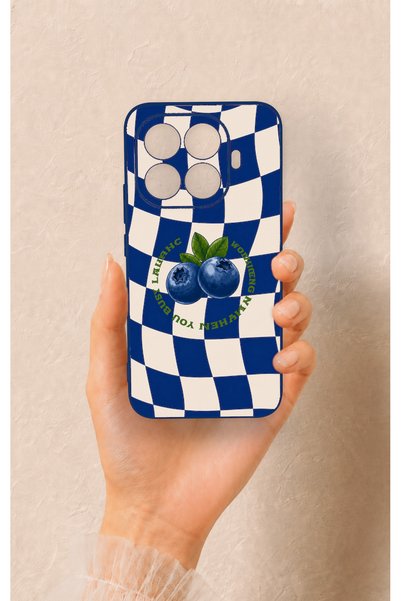 Vip Case Mi 15t Pro Compatible Blueberry Patterned Silicone Case