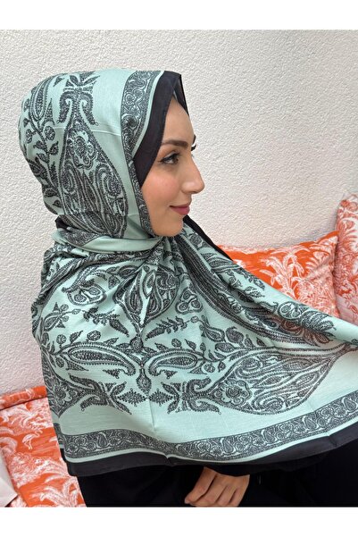 Firuze scarf Aqua Green Liona Soft Cotton Scarf