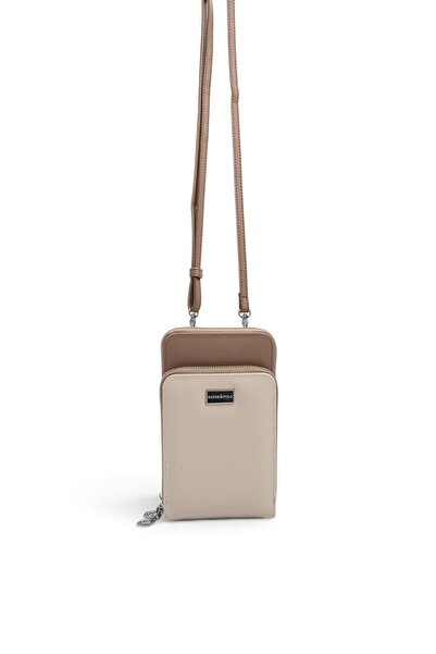 Silver Polo Beige - Latte Plain Women's Phone Bag Sp1011