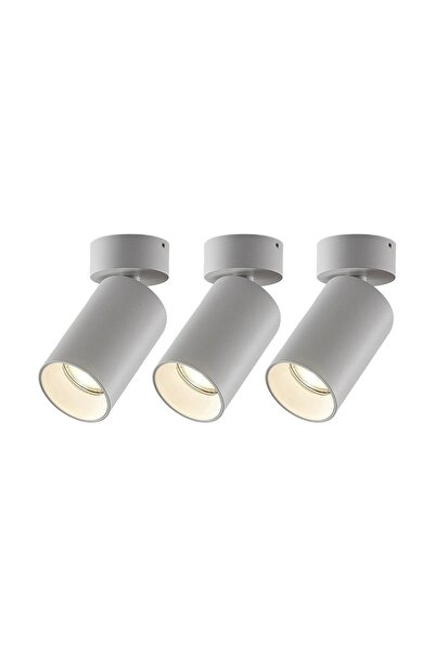 demet habek mylights Led Spot Aplik Modern Mat Gri Tasarım Sıva Üstü Hareketl...