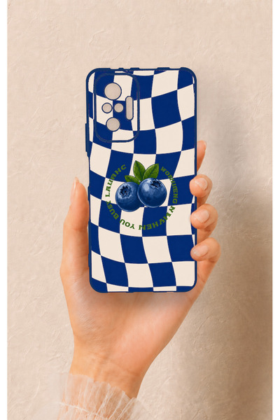 Vip Case Redmi Note 10 Pro Uyumlu Yaban Mersini Desenli Silikon Kılıf