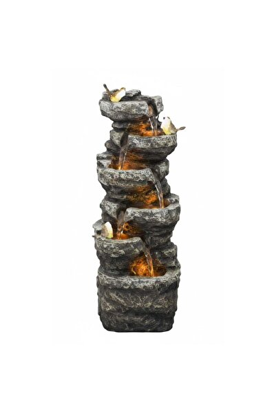 Danube Home Bird Valley Fountain 39x29x100 cm, Decorative Accent For Tabletop...