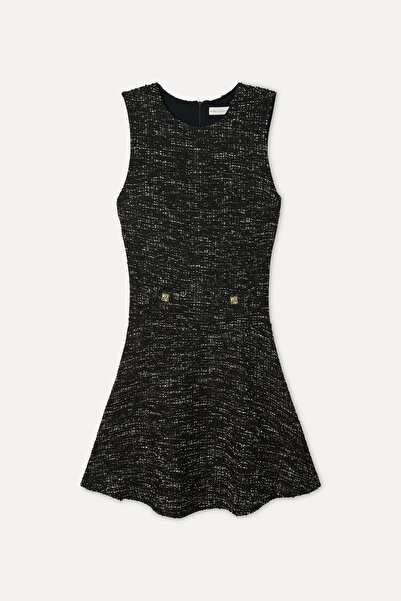 Mudo Women's Brown A-Form Sleeveless Mini Dress