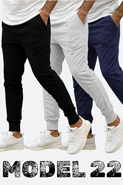 TORUK MAKTO Set of 3/3 Pieces Unisex Ribbed Regular Black Gray Navy Blue Colo...
