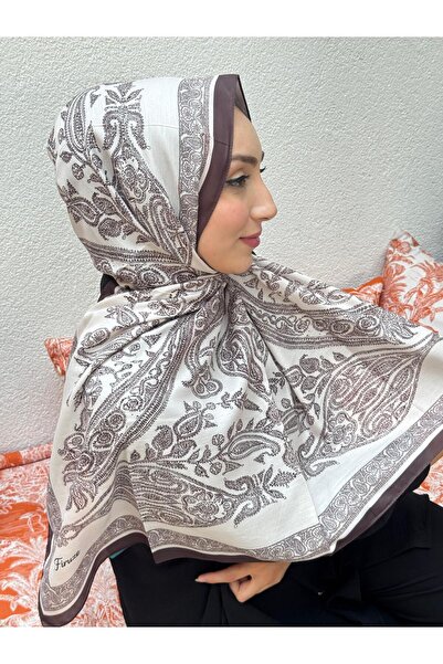 Firuze scarf Brown Liona Soft Cotton Scarf