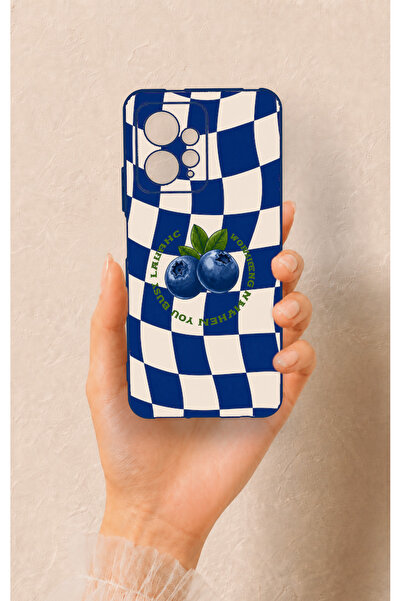 Vip Case Redmi Note 12 4G Uyumlu Yaban Mersini Desenli Silikon Kılıf