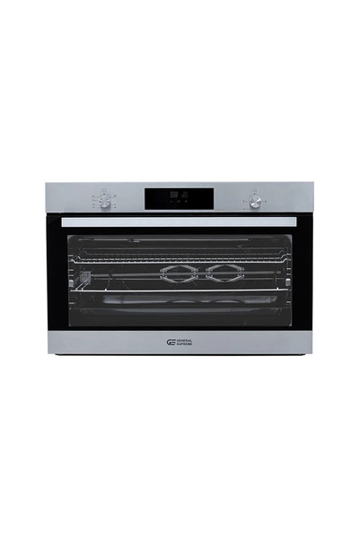 General Supreme Built-in Gas Oven, 90CM, 110L, Turbo fan, Stainless Steel, Tu...
