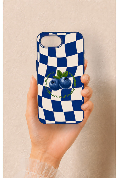 Vip Case iPhone 16E Uyumlu Yaban Mersini Desenli Silikon Kılıf