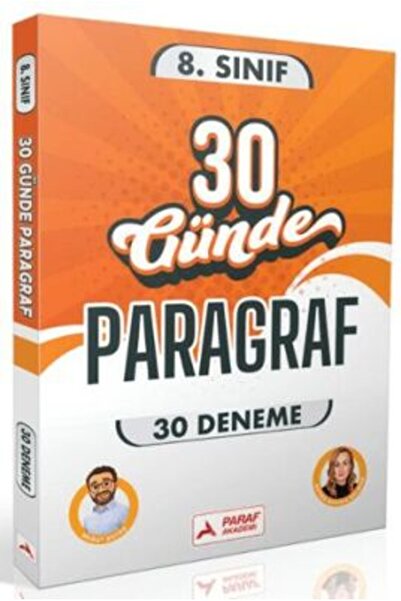 paraf yayınları Paraf 8. Sınıf 30 Günde Paragraf 30 Deneme
