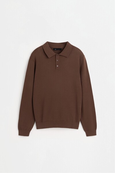 LEFTIES Temel polo yaka kazak
