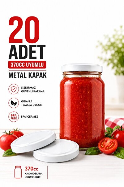 Aktarzane 370Cc Jar Lid, Metal Lid and Leak-Proof Secure Closure 20 Pieces