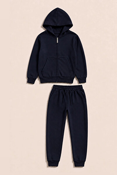 HAUSEkids 6-15 Years Old Unisex School New Tracksuit Set-Navy Blue