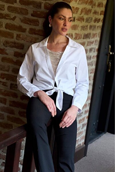 Suziş Beaded Collar Shirt Per5128