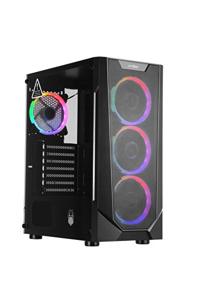 James Donkey Helix H800 4xRainbow Fan Temperli Cam 650W 80+ Bronze ATX Siyah ...