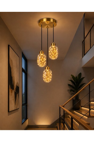 Tepe Avize Fairy Glow 3'LÜ Sarkıt Avize