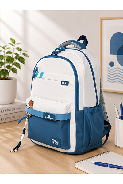 modafocus Unisex Ortaokul Lise Okul Sırt Çantası 16 İnç Laptop Bölmeli Soft K...