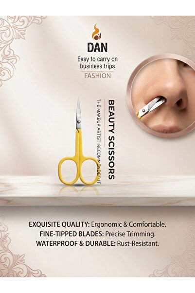 matt DAN Precision Safety Grooming Scissors | Fine-Tipped Stainless Steel Nos...