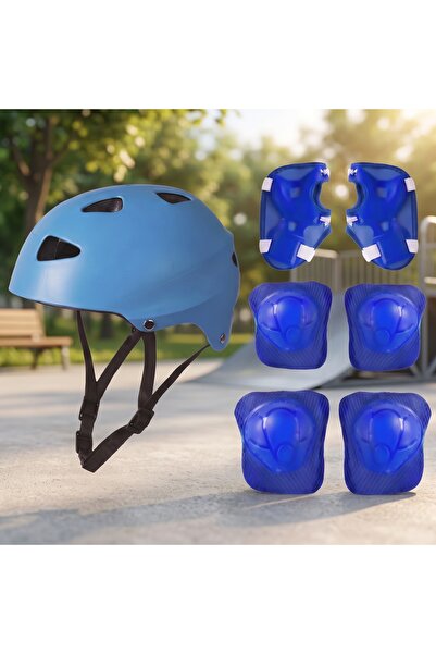 Numaca Çocuk Bisiklet Paten Kaskı - Dizlik Dirseklik Kask Full Koruyucu Set 7...