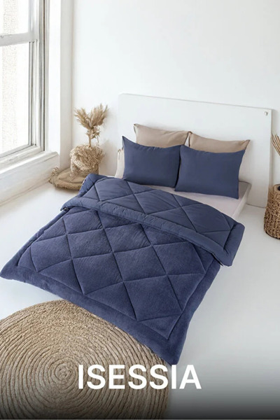 Isessia Luxury Double Wellsoft Double-Sided Soft Quilt Set |   4 Seasons |   ...