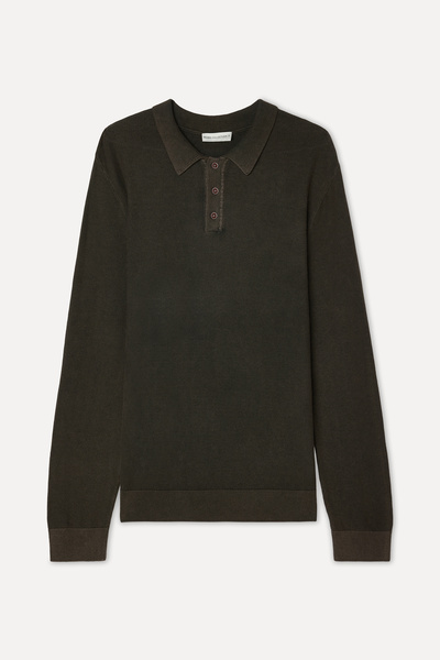 Mudo Men's Brown Polo Neck Sweater