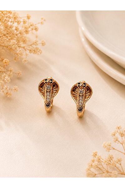 Archhazel Jewelery Xuping Rose Stone Cobra Earrings