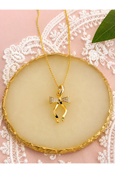 FLAWSOME JEWELRY STORE Ribbon Bow Shaped Zircon Stone Steel Tarnish-Resistant...