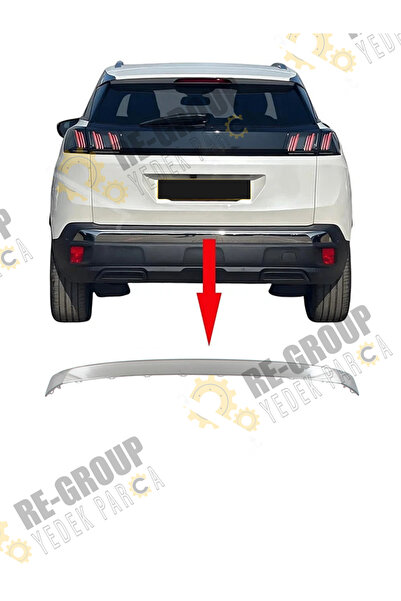 İthal PEUGEOT 3008 ARKA TAMPON BANDI PARLAK KROM (NİKELAJLI) 2017- 9811652180