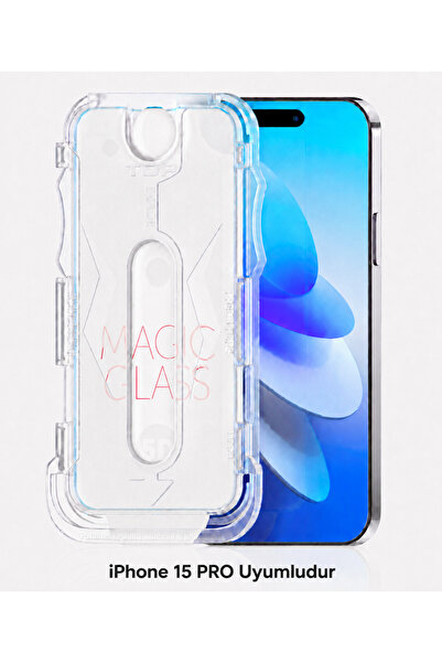 Powerfox iPhone 15 PRO Uyumlu [Magic Box] Toz Bırakmayan Kolay Takma Aparatlı...