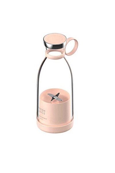PopZa Portable USB Electric Juicer Cup – 500ml Pink Fruit & Ice Blender
