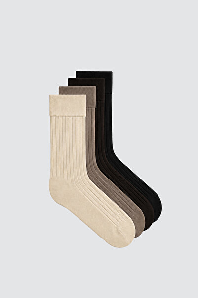 Antioch Multicolored Ribbed Socks