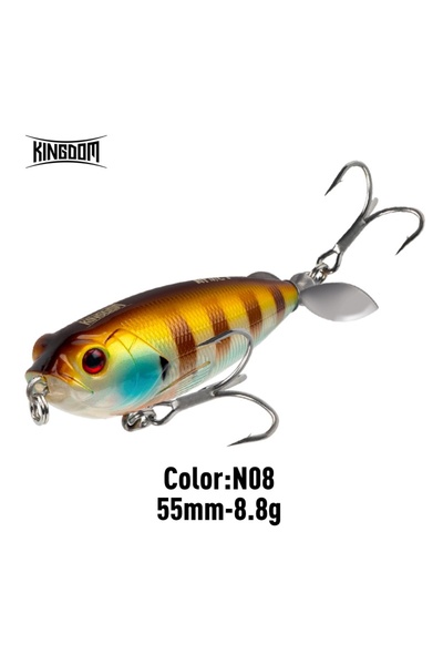 Choice1 N08 Kingdom Propeller Pencil Bait Fishing Lure Topwater 55mm 8.8g Wob...