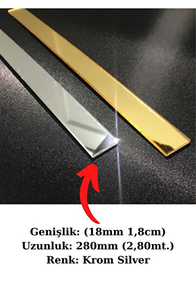 ARON BG (18mm (1,8 CM) GENİŞLİK) DEKORATİF YAPIŞKANLI AYNALI PLEKSİ ŞERİT SÜS...