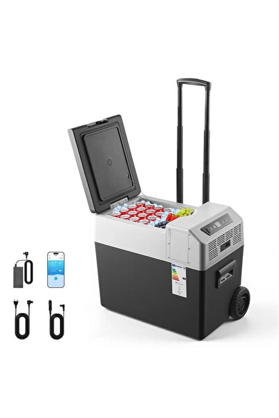 OMS Cutie frigorifica profesionala cu compresor, Troller, Capacitate 40 l, Al...