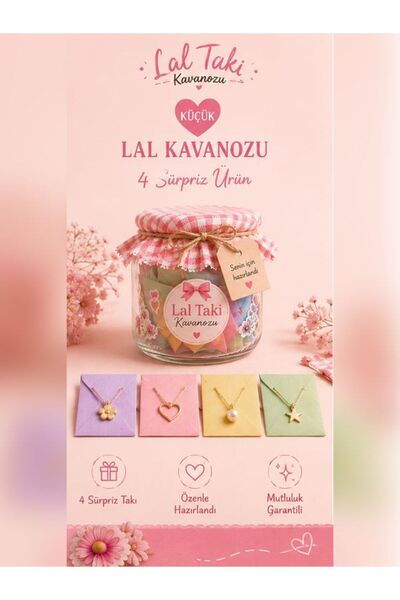 zerra ZÜMRÜT TAKI KAVANOZU 4 ADET ÜRÜN İÇERİR 2 KOLYE 1 BİLEKLİK 1 YÜZÜK -KAV...