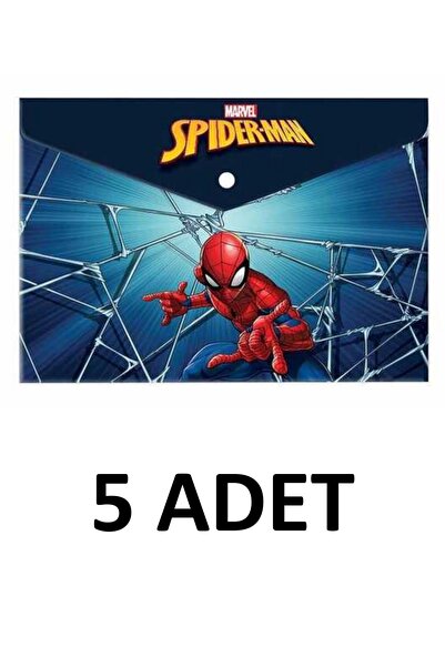 KESKİN COLOR 5 Pieces Spider-Man A4 Clip-On Envelope File