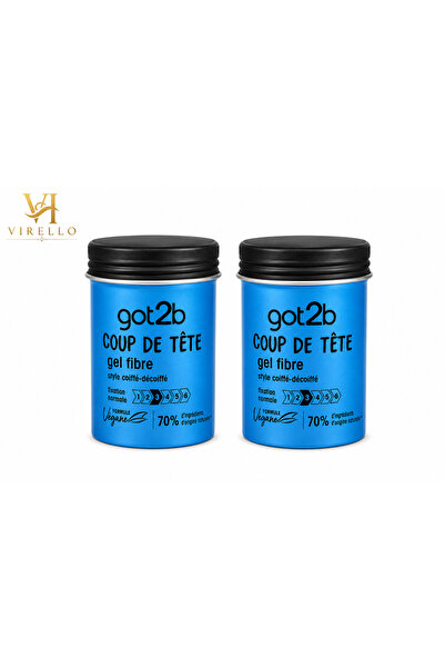Got2B Set 2 x Gel de Păr Coup de Tête Gel Fibre, Fixare 3, 100 ml/Buc