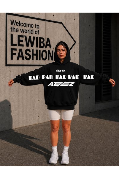 lovver Ateez Group Special Design Premium Print 100% βαμβακερό φούτερ με κουκ...